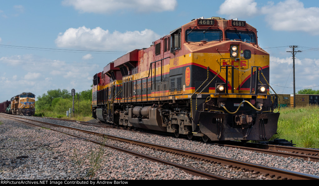 KCS Heading North on UPs Brownsville Sub